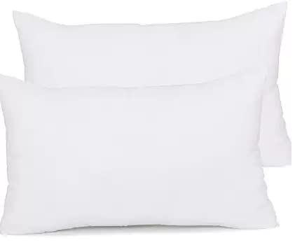 GenZ Lotus Morbido Luxurious 2 Piece Microfibre Pillow Filler - 17 X 27 Inch, Set of 2, White