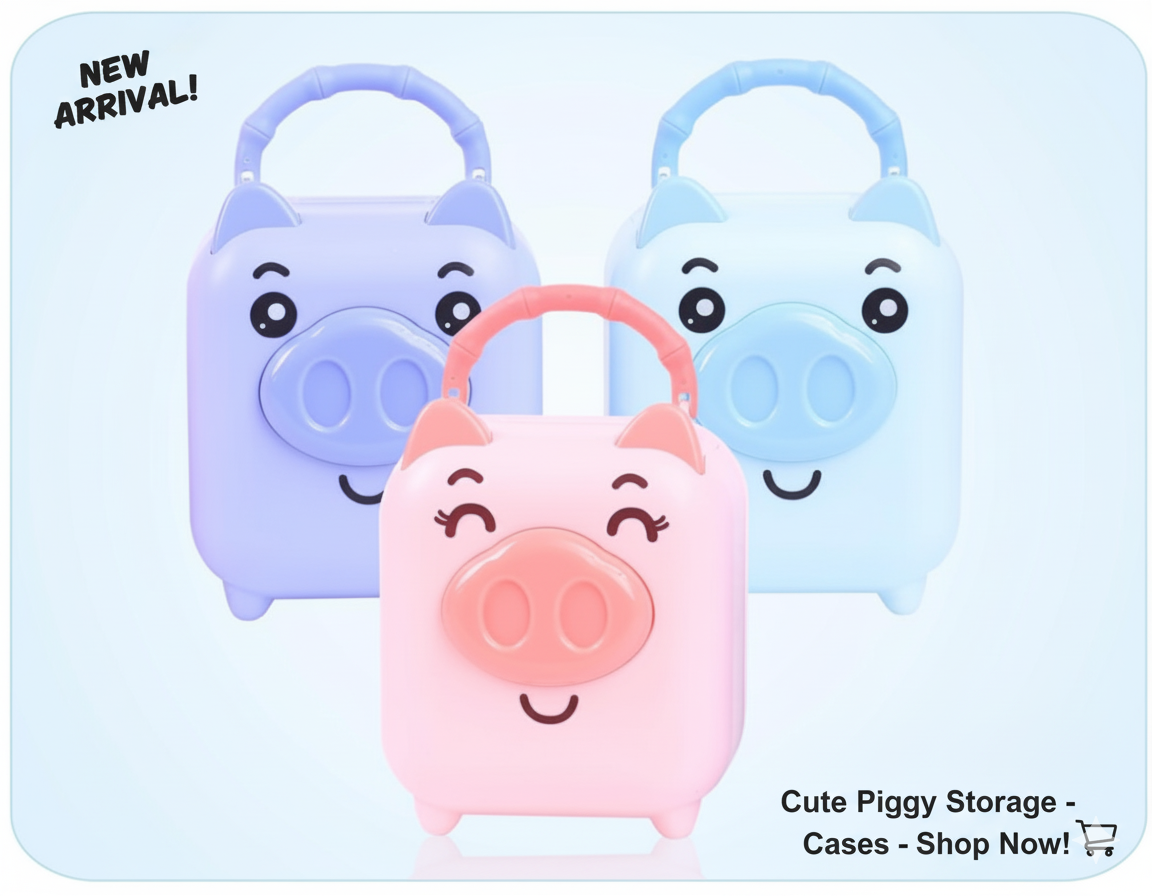 GenZ Piggy Bank for Boys & Girls (1 Pcs) Pig Shape Coin Box, Money Saving, Cartoon Money Bank for Boys, Return Gifts for Kids