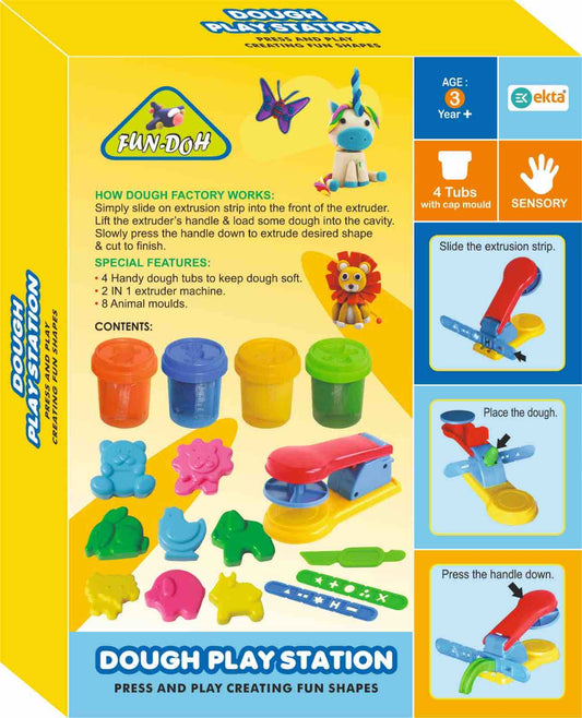 GenZ Ekta Dough Playstation - Fun DoH - Kids - Clean Non Toxic - Moulds - Age 3+ Years - Boys and Girls
