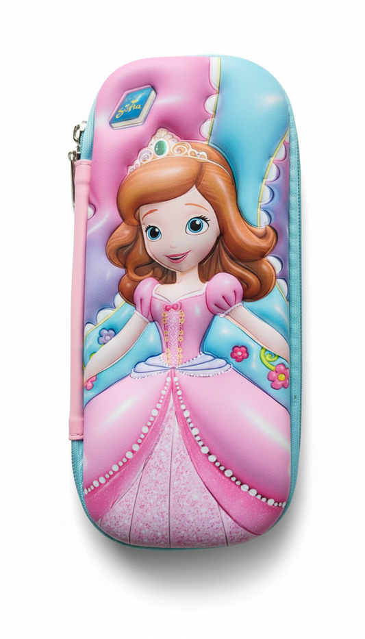 GenZ (EVA) 1Pc 3D Pencil Case, Sleek Design Medium Capacity Pencil Pouch Bag For Girls Students With Zip Closure Portable Stationery Bag Organizer Eva