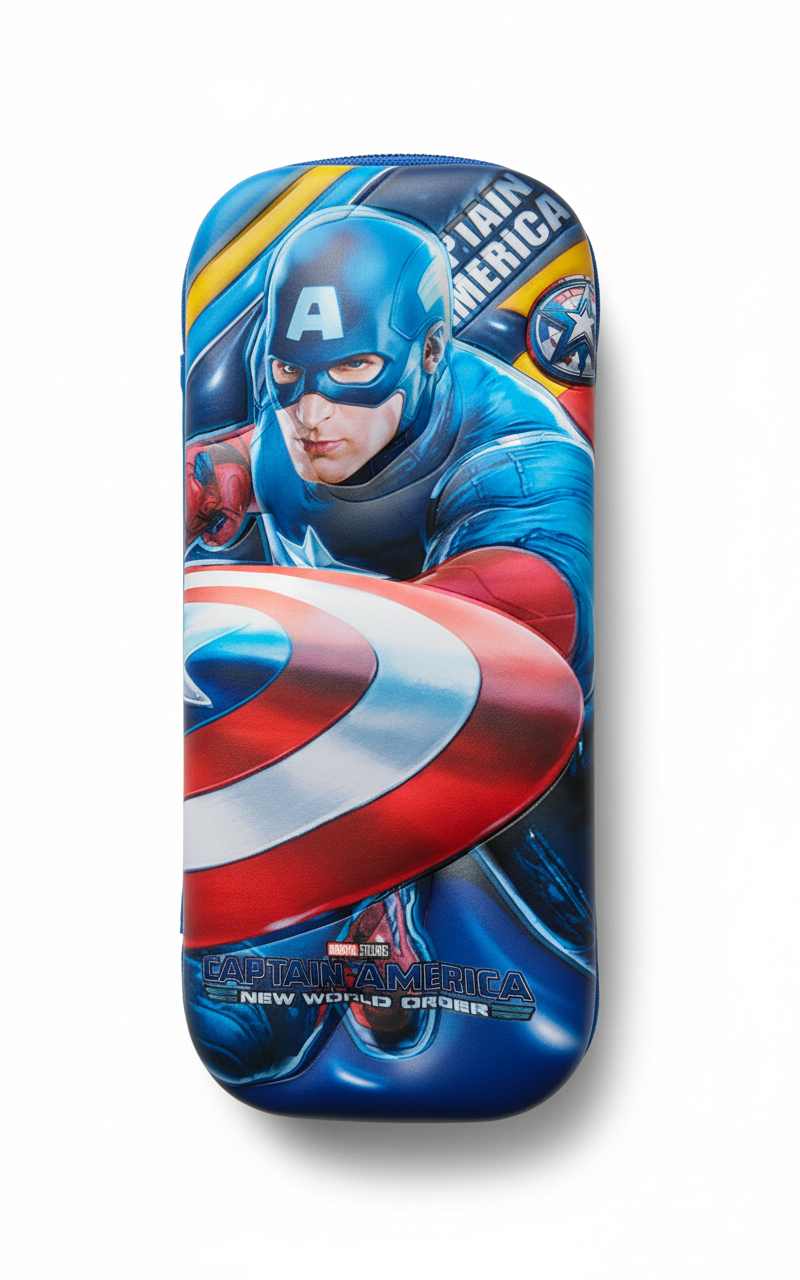 GenZ (EVA) 1Pc 3D Pencil Case, Sleek Design Medium Capacity Pencil Pouch Bag For Boys Students With Zip Closure Portable Stationery Bag Organizer Eva