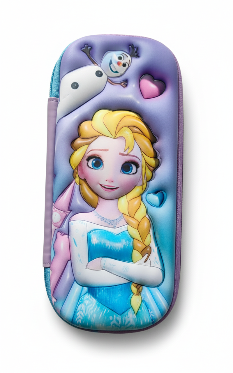 GenZ (EVA) 1Pc 3D Pencil Case, Sleek Design Medium Capacity Pencil Pouch Bag For Girls Students With Zip Closure Portable Stationery Bag Organizer Eva