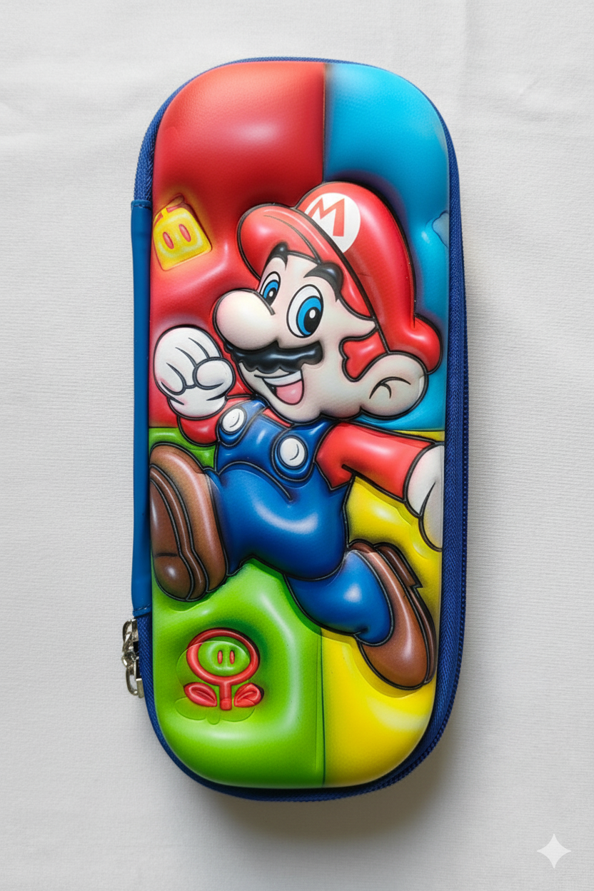 GenZ (EVA) 1Pc 3D Pencil Case, Sleek Design Medium Capacity Pencil Pouch Bag For Boys Students With Zip Closure Portable Stationery Bag Organizer Eva