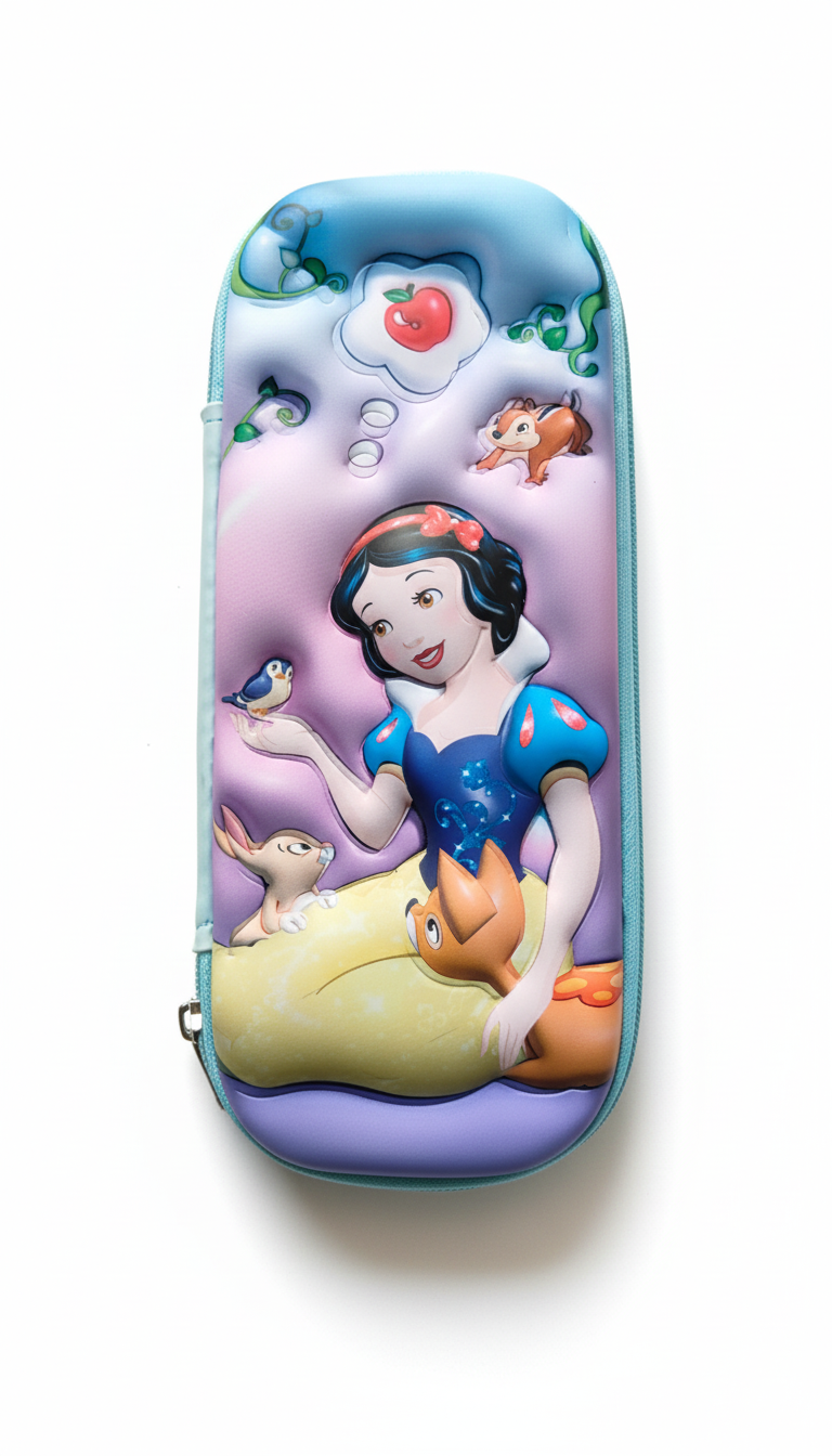 GenZ (EVA) 1Pc 3D Pencil Case, Sleek Design Medium Capacity Pencil Pouch Bag For Girls Students With Zip Closure Portable Stationery Bag Organizer Eva